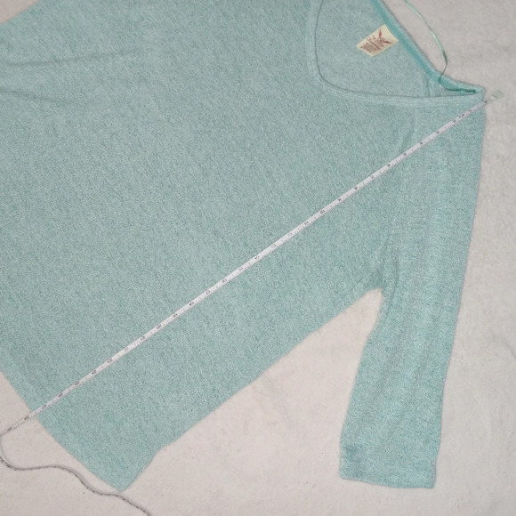 5 for $10 Faded Glory Teal 3/4 Sleeve Lightweight Knit Top size XL - Picture 5 of 6